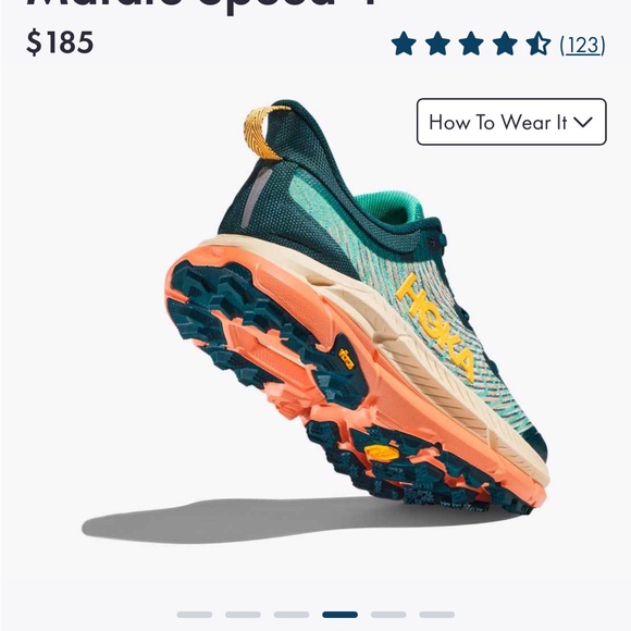 Hoka Mafate Speed 4 trail running shoes in deep teal/water garden - Picture 4 of 9